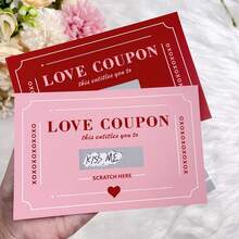 5/10/20 Sets Scratch-Off Coupon Cards, DIY Game Cards Creative Fun Birthday Gift For Couples, Wedding Surprise Cards, Graduation Party Cards, Anniversary Party Supplies - Multicolor - View 5