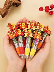 2026 Year Of The Horse New Red Neutral Pen, Cute Mini Horse Ballpoint Pen, Ins Style Multi-Color Stationery Suitable For Office, Party, New Year Gift, 4 Colors - Multicolor - View 1