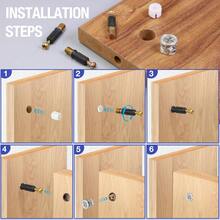 Đầu nối 3 trong 1, bánh răng lệch tâm bằng sắt dùng cho cửa tủ, đầu nối tháo lắp và cố định. - Bộ bánh răng lệch tâm - 1 chiếc - Xem 4