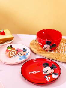 Juego de tazones de Mickey Mouse Disney Joy Relief: Tazones para el hogar, Juego de vajilla, Tazones para sopa de gran capacidad, Juego de vajilla con estilo - Multicolor - Ver 4
