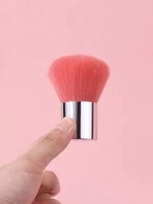 1pc Large Pink Powder Makeup Brush, Soft Fiber Bristles Powder Brush, Hand & Nail Dust Cleaning Brush, Professional Manicurist Powder Brush Also Suitable For Face Powder, Blush Application, Multi-Functional Makeup Tool - Watermelon Pink - View 5