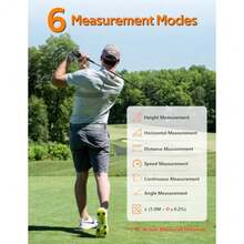 Golf Rangefinder Laser Range Finder for Tournament Legal 6X Magnification Flag Pole Lock Vibration Golfing Hunting Gifts for Golfers - Telémetro con pendiente - Ver 7