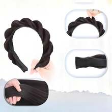 新款法式贵族发箍发饰，人造发髻蓬松高髻固定器，适合细软发质，女士美容家居发饰 - 彩色 - 查看 3