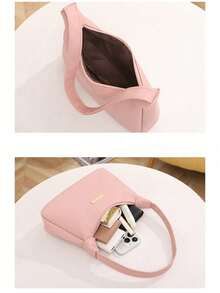 Valentine's Day Gift For Women: Lychee Seed Women's Handbag, Fashion Women's Shoulder Bag, Zipper Bag And Wristband, Multifunctional Armpit Dumpling-Shaped Wallet, Suitable For Women's Birthday Party, Valentine's Day Event Gifts. These Exquisite Gifts Are Available In A Variety Of Colors. - 彩色 - 查看 5