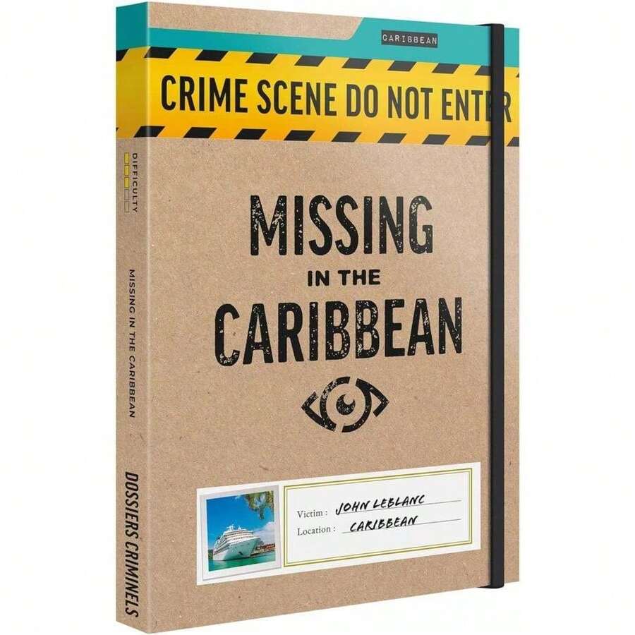 加勒比海失踪案：约翰失踪 - 成人未解之谜冷案游戏 - 个人、约会之夜、家庭之夜 - 密室逃脱桌游 - 寻找线索，解开谜团