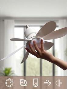 40W Dimmable LED Ceiling Fan With Remote Control, E27 Socket, Suitable For Bedroom & Living Room, 6 Blades, 3 Speed Settings, Timing Function, Lighting & Cooling Combo, 85-265V - one-size - View 2