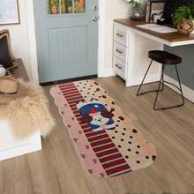 1pc Cartoon Dog Printed Bath Mat, Bathroom Rug, Kitchen Mat, Area Rug, Laundry Room Carpet, Soft Plush Printed Rug, Area Decor Carpet, Thick Anti-Fatigue Kitchen Mat, Waterproof Non-Slip, Farmhouse, Comfortable Standing Mat For Sink, Bathroom, Laundry Room - Cartoon Dog Pattern - View 9