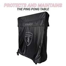 MyT Strati Table Cover for Foldable Indoor and Outdoor Table Tennis Tables 100% Polyester with PVC Coating Black - Negro - Ver 4