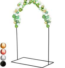 Arco De Festa Romano 60cm De Mesa Dourado Painel Decoração - Preto - Visão 8