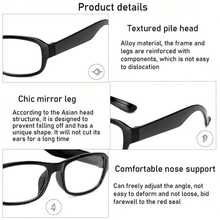 5 Pairs Fashionable Reading Glasses, Women And Men With A Degree Range Of+1.0 To+4.0, Suitable For Reading, Office, Leisure And Other Scenarios. Retro Contrasting Rectangular Classic Frame, High-Definition Lenses, Frame With Red-Brown Leopard Print Pattern, Paired With Solid Color To Instantly Break The Monotony, Elegant Accessories - 彩色 - 查看 6
