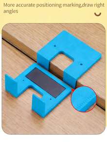 2pcs Blue Hinged Mounting Plates With Strong Magnets, 2mm Door Gap Locator, Hinge Installation Assist Tool - 42 - View 7