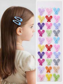 25 buc/set agrafe de păr colorate cu stea, floare, meteorit, drăguțe fete dulci, agrafe cu breton, accesorii de păr - Multicolor - Vizualizare 1