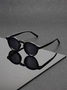 Fashionable Small Round Frame Unisex Glasses, Comfortable Curved Temples, Suitable For Outdoor Activities, Travel, And Shopping - Multicolor - View 11