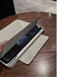 可拆卸磁吸平板电脑保护套，型号 A16，3+Y 折叠设计，带笔槽，透明亚克力底壳，适用于第十代 Pro 11 英寸（2020/2021/2022）、Air 11 英寸（M2）、Air 11 英寸（M3）、Mini 7/6，多角度平板电脑支架，智能休眠/唤醒功能，也兼容第九代保护套 - 磁吸閉合 - 查看 10