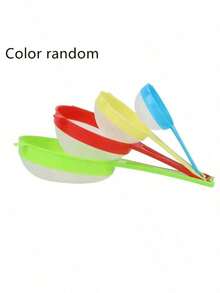 1/4pcs Plastic Mesh Strainer Set, Kitchen Sieve Set, Food Soy Milk Flour Sifter Long Handle Sieve Strainer, Sugar Sieve Fine Mesh Tea Strainer, Kitchen Supplies Kitchenware Kitchen Tools - Multicolor - View 7