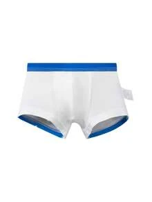 4pcs/Pack Boys' Astronaut & Rocket Print Boxer Briefs - Blue and White - View 6