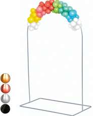 Arco De Festa Romano 60cm De Mesa Dourado Painel Decoração - Preto - Visão 6