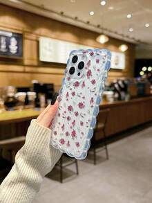 Floral Butterfly Painted Braided Wave Edge Minimalist High-End TPU Painted Anti-Drop Phone Case Compatible With Iphone 17pro/17Air /17/17promax 16/11/16pro/16plus/16promax/16e/15Promax/13/14/12/XS/XR/7G/8PXR /7/8, Painted TPU Anti-Drop Soft Case Compatible With Iphone 15Promax, 13, 14, 12, X, 14 - Multicolor - View 5