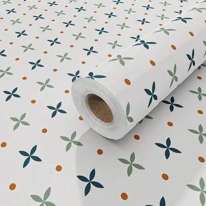 1 لفة ورق حائط لاصق ذاتي بنقشة البرسيم الأخضر رباعي الأوراق، ملصق حائط ذاتي اللصق من البي في سي للحمام والفندق وتجديد المنزل، وديكور أسطح الأثاث، سهل التركيب، 17.7 بوصة * 39.3 / 118.1 / 196.8 بوصة