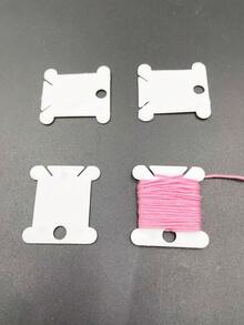 50 Stück robuste Kunststoff Wickelbretter, mit mittlerer Bohrung, können direkt mit Stangen oder Seilen zum Aufbewahren aufgefädelt werden. Geeignet für Handwerker, DIY, Stickerei/Nähbegeisterte, Designer und Studios, verwendbar für Stickgarn, Nähgarn, Wolle Aufbewahrung, ein unverzichtbares Aufbewahrungswerkzeug - Kleines weißes Wickelbrett - Übersicht 3