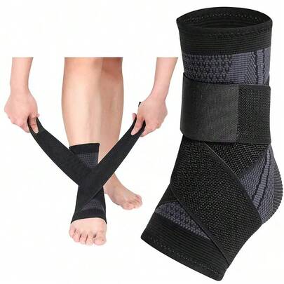 1 pièce Chevillère de compression réglable, sangle de support de cheville en nylon chaude, protège-cheville élastique et confortable pour les sports, unisexe