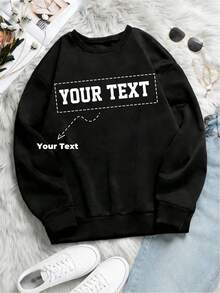 Customized Men's Round-Neck T-Shirt In Black With A Hood, Personalized Design. Includes A Couple's Embrace Photo. You Can Freely Add Photos, Text, And Music. It Can Be Given As A Gift To Your Lover, A Valentine's Day Present. - Black - View 1