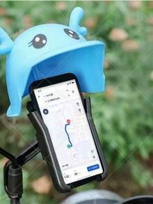 Soporte de teléfono para bicicleta eléctrica/motocicleta/bicicleta, soporte de navegación antivibración para entrega, automóvil, bicicleta eléctrica - Negro - Ver 4