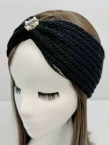 Gestricktes Stirnband für Herbst/Winter, atmungsaktives Yoga-Sport Haarband - Verschiedenfarbig - Übersicht 6