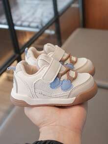 Breathable Mesh + Soft Sole, Safer For Toddler Walking - Brown - View 4