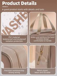 25PCS Makeup Tools Set Including:18PCS Makeup Brush Set+1pc Multi-Functional Zipper Toiletry And Cosmetic Bag Waterproof+6PCS Makeup Sponges - Brown - View 5