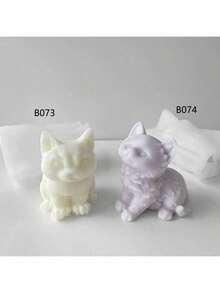 Cute Cat DIY Handmade Fragrance Plaster Multifunctional Silicone Mold - White - View 1