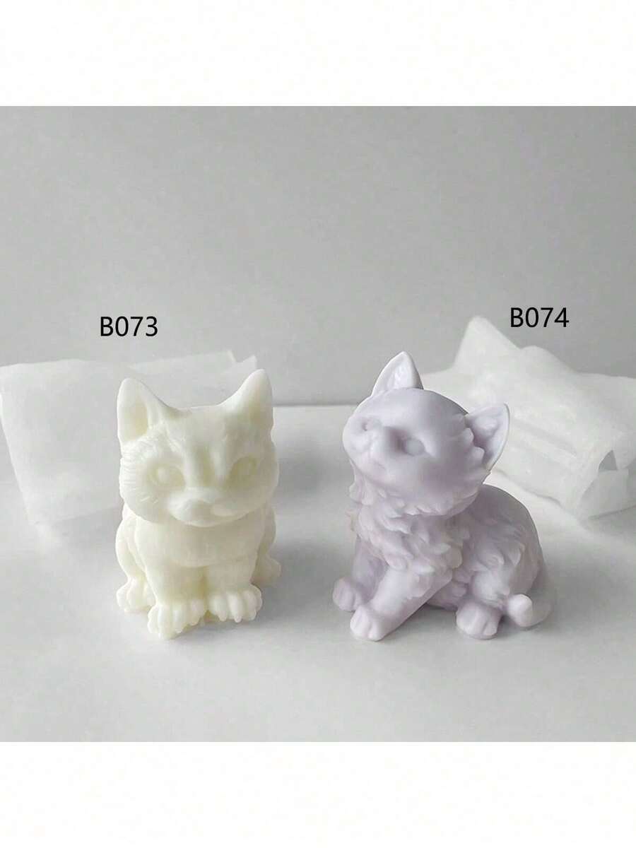 Cute Cat DIY Handmade Fragrance Plaster Multifunctional Silicone Mold - White - View 1