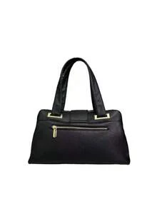 Ladies' Fashionable And Personalized Leopard Print Handbag, Multi Split Business Work Shoulder Bag, Retro Detachable Shoulder Strap Crossbody Bag - Black - View 3