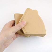 100 Count Cone Coffee Filters Unbleached Cone Filters Disposable Natural Paper Filter Compatible With Pour Over And Drip Coffee Maker Brown - 如圖所示 - 查看 4