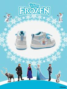 Disney 1 Pair Children's Authorized Collaboration Sports Shoes, Including Princess, Anna Princess, And Arendelle Princess Sports Shoes, Suitable For Daily, Holiday Sports And Outdoor Wear. Comfortable, Non-Slip, Durable And Breathable Soles - Silver - View 3