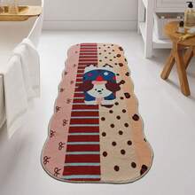 1pc Cartoon Dog Printed Bath Mat, Bathroom Rug, Kitchen Mat, Area Rug, Laundry Room Carpet, Soft Plush Printed Rug, Area Decor Carpet, Thick Anti-Fatigue Kitchen Mat, Waterproof Non-Slip, Farmhouse, Comfortable Standing Mat For Sink, Bathroom, Laundry Room - Cartoon Dog Pattern - View 1