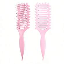1 lược uốn tóc, thích hợp để tạo kiểu tóc xoăn ướt, lược có lỗ thông hơi giúp chải, tạo hình và giữ nếp tóc xoăn, phù hợp cho cả nam và nữ, có thể sử dụng cho tóc ướt hoặc khô. - Hình vuông - Xem 11