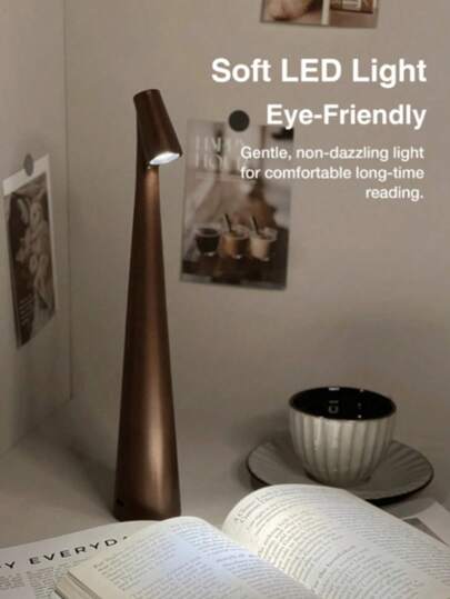 1 قطعة/2 قطعة مصباح مكتب LED، مصباح يعتني بالعين مع بطارية قابلة للشحن، طويل الأمد، تصميم شمالي عصري بسيط، تحكم باللمس، إضاءة ليلية محمولة، مناسب للغرفة المعيشية/غرفة النوم/البار/غرفة الطعام/المكتب/جانب السرير، هدية رائعة