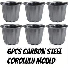 1个/4个/8个装碳钢迷你蛋糕模具 - 适用于制作布朗尼、蛋糕、面包、纸杯蛋糕和果冻 - 彩色 - 查看 6