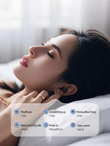 Acer 宏碁官方正品 OHR557 蓝牙耳机，TWS 无线入耳式耳机，立体声低音，睡眠模式，低延迟游戏，舒适佩戴，适合学习、商务、运动、骑行，兼容手机、平板电脑、笔记本电脑，是圣诞节/情人节的理想礼物 - 均碼 - 查看 11
