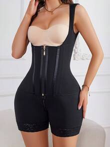 1Pc Women's Flexible Boning Adjustable Straps Seamless Colombian Shapewear | Faja Moldeadora Style For Instant Tummy Slimming, Butt Enhancement & Waist Training - Ideal For Post-Surgery & Daily Activities & Parties And Galas, Valentine's Day Corsets - 彩色 - 查看 4