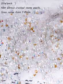 Serie azul Edición limitada de la atmósfera Estilo Ins Cuentas de arroz de vidrio Cuentas dispersas Pulsera y collar hechos a mano DIY a juego - Multicolor - Ver 34