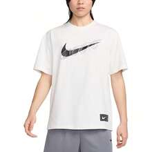 Nike Max90 Logo Print Pattern Loose Fit Crew Neck Short Sleeve T-Shirt, White - White - View 12