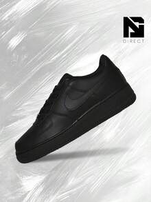 Air Force 1 Low Triple Black GS - Women's Lifestyle Sneakers – Shoes For Woman-Vintage-Spring & Summer-Inspired Running Shoes, Shock-Absorbing Comfort, Gym To Streetwear Casual Wear-Easter Gift– FV5951 001 - BLACK/BLACK - View 1