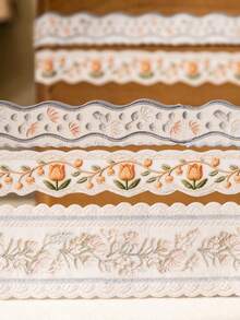 1 Cuộn băng dính trang trí giả thêu, thích hợp làm quà tặng, trang trí văn phòng, nhà cửa, đánh dấu, dán nhãn, trang trí lớp học, đồ chơi giải trí, sổ tay học sinh, vật liệu trang trí DIY sáng tạo theo phong cách cổ điển - Nhiều màu - Xem 8