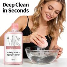 Makeup Brush Cleaner, Deep Cleansing Sponge & Brush Cleanser, Dissolves Stubborn Makeup, Protects Skin Barrier, Gentle On Materials, Extends Tool Lifespan - White - View 2