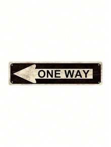 1pc, "ONE WAY" Funny Metal Tin Sign ( 15.75" X 3.94" / 40 X 10cm ), Novelty Street Sign, Home Decor, Room Decor, Wall Decor, Bathroom Decor, Bar Decor, Cafe Decor, Garage Decor,Wall Art,Canvas,Poster Gifts Birthday Graduation,Valentines Decor,Bathroom Deccor,Wall Decor,Room Decor,Bathroom Deccor,Home Decor,Wall Art,Metal Plaque,Tin Sign,Wall Plaque,Hanging Sign,Decorative Sign,Garage Sign,Bar Sign,Bathroom Sign,Novelty Plaque,Cafe Sign - 彩色 - 查看 8