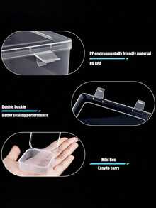 31pcs (30 Small Boxes + 1 Large Box) Craft Storage Boxes And Organizer, Transparent Plastic Containers - Suitable For Beads, Jewelry And Crafts, Durable Organizing Solution, Perfect Small Gift, Jewelry Box, Mini Square Containers For Storing Beads, Earrings, Small Crafts, Home Bedroom Accessory Box, Craft And Sewing Supplies Storage - Multicolor - View 5