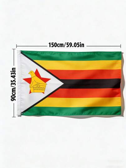 1 Bandeira Nacional 90x150cm/3x5 pés, Bandeira Grande - Design Dupla Face, Ideal para Decoração de Festas, Festas de Futebol, Bares, Jardins, Decoração Interna e Externa, Celebrações de Feriados