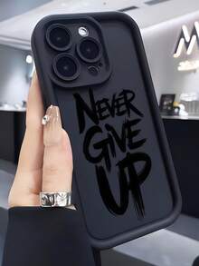 1pc Dopamine Inspirational Slogan Staircase Design Phone Case Compatible With Apple 16/17 Pro Max, Full-Body Shockproof Protective Cover, Minimalist Design, Cute Cartoon Style, Perfect Protection For Your Phone, Compatible With Honor X7/Galaxy A56 5G/ Smart 8/ Hot 40/Transsion Spark 30C/Spark Go 2024/ Note 14 5G/ Moto E22/E22i/ A54,International Version, Not The Domestic Version - Black - View 4
